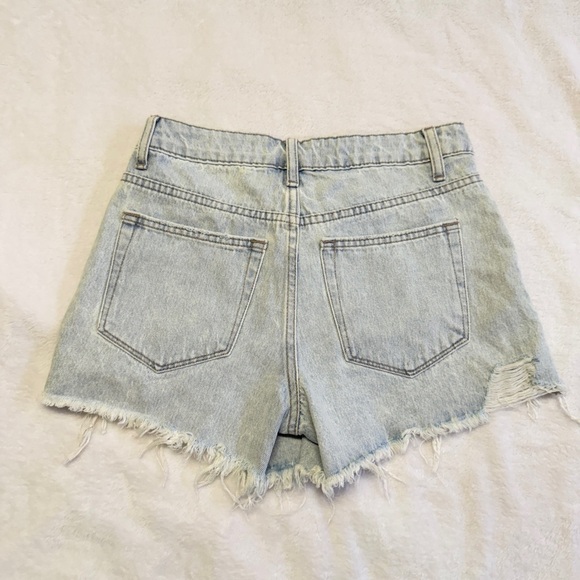 Vervet size XS Light Blue Distressed Denim Shorts - Picture 2 of 3